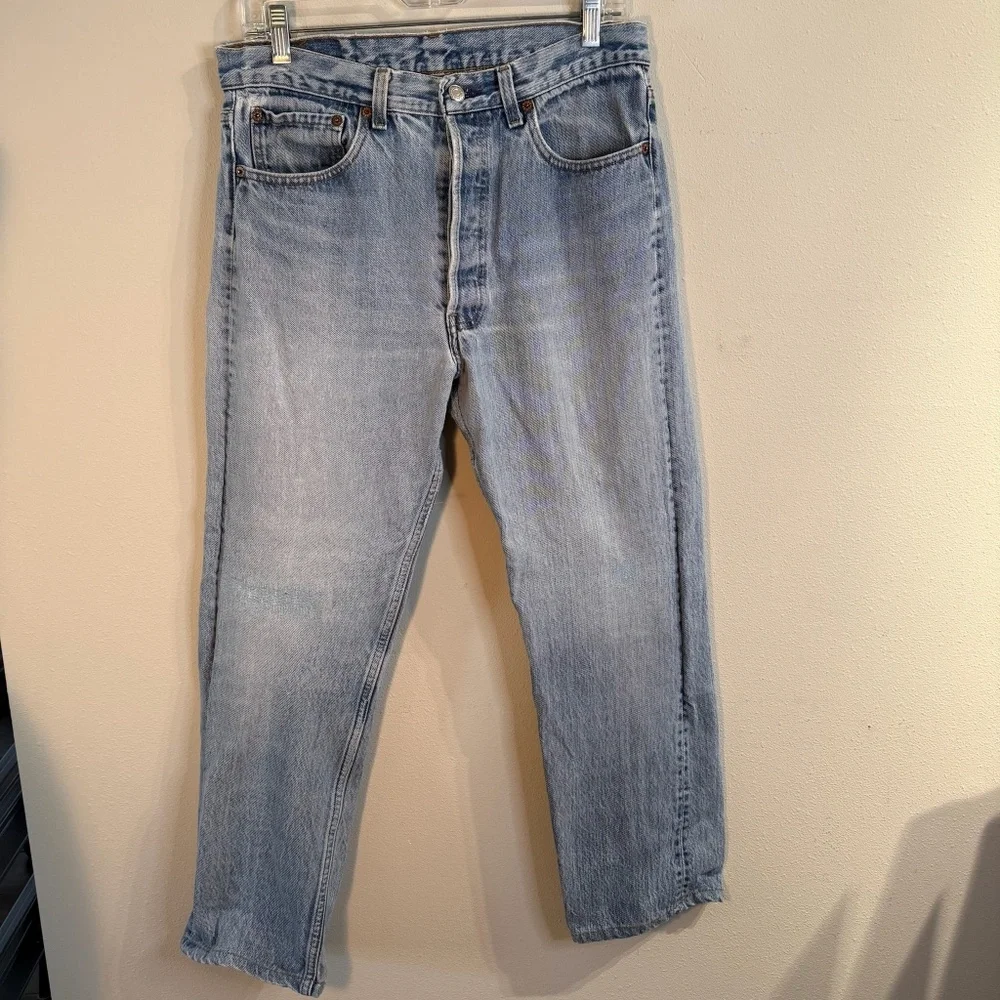 Vintage Restored Levi 501 Jeans 32"W X 28 1/2" Inseam - Picture 2 of 16